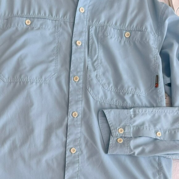 SIMMS Ebb Tide LS Shirt Glacier Blue Vented Fishing Men's SZ M - Picture 8 of 11